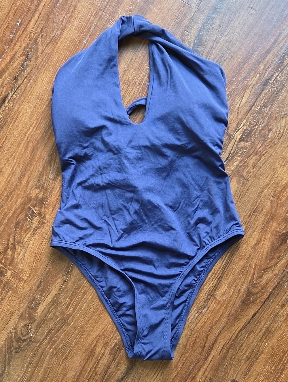 Lucky Brand NWT Navy Halter One-Piece Swimsuit